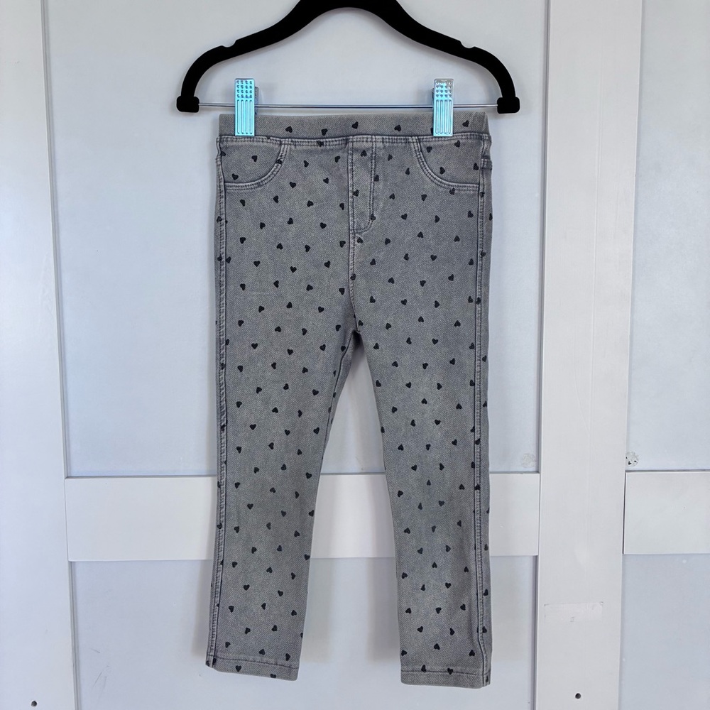 SOLD Zara Girls Soft Heart Print Jeggings